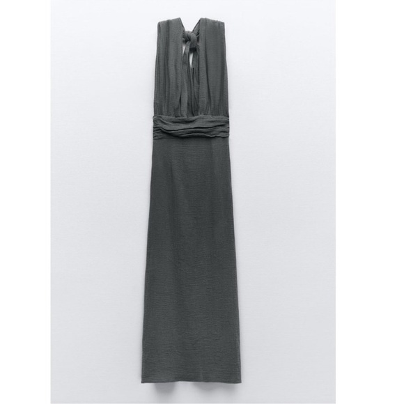 BLOGGER’S FAVORITE! Zara Long Halter Dress NWT - Picture 4 of 7